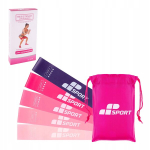 Treeningkummide komplekt 5 mini band fitness takistusega Muscle Power
