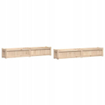 Puidust lillekastid 180x31x31 cm, m&auml;nnipuidust, rustikaalsed