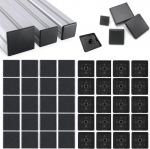Dfuqanb 40 tk musta plastist otsakorkide komplekt 4040, otsakorgid alumiiniumist ekstrusioonprofiilile, 4040 seeria alumiiniumprofiili kattekorgid, alumiiniumist konstruktsiooniprofiilile, profiili otsakork, profiili kate