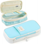 Tundwhite pliiatsikarp t&uuml;drukutele teismelistele laiendatav pliiatsikarp 22 x 11 cm suure mahutavusega 3 suure sahtliga &otilde;pilaste pliiatsihoidja seisva pliiatsikott t&uuml;drukutele teismelistele kooli ja kontorisse, sinine, moodne