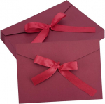 Bekecidi 12 tk kinkekarpide komplekt, lipsuga &uuml;mbrikud, lindiga kaardi &uuml;mbrik, postkaardi &uuml;mbrik s&uuml;nnip&auml;evaks, pulmakutseteks, kirjadeks, punane