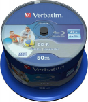 Verbatim 43812 25gb 6x Bd-r Sl Datalife Inkjet Printable - 50 tk spindel