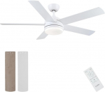 Laeventilaator Led valgusti ja puldiga, 132 cm, 6 kiirust