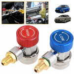 2 tk R134a kliimaseadme reguleeritav kiir&uuml;hendusadapteri kollektor