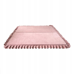 Monio velvet roosa ruudukujuline m&auml;ngumatt 105x105