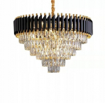 Rippvalgusti torud kristall must 55cm l&uuml;hter Darmat Light