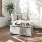 vidaXL kohvilaud, betoonhall, 90 x 50 x 41,5 cm, puitlaastplaat, Pilka