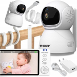 Mitmefunktsiooniline elektrooniline beebimonitor koos interkomi, temperatuuri m&otilde;&otilde;tmise, alarmi ja lullabidega