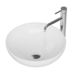 &Uuml;mmargune valge keraamiline vannitoa valamu 40 Granitan