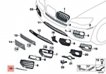 Bmw X6 E71 Parempoolne Trim Insert Molding Originaal 51118056788