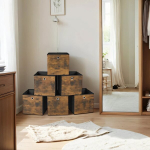 Hoiukast, 6-osaline komplekt, 30 x 30 x 30 cm, vintage pruun-must, Hoiukast, 6-osaline komplekt, 30 x 30 x 30 cm, vintage pruun-must