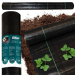 Paks agro-weed kangas Sillar must UV aiamatt 90g/m2 2x10m