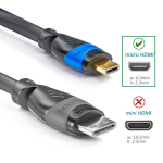 Deleycon Micro Hdmi kaabel 5m, 4k Ultra Hd, Hdmi 2.0