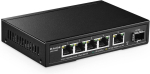 Mokerlink 5 pordiga 2.5g ethernet switch 10g Sfp-ga, 5 x 2.5g Base-t pordid &uuml;hilduvad 10/100/1000mbps-ga, metallist haldamata ventilaatorita v&otilde;rgul&uuml;liti