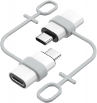 Moko lightning-usb-c adapteri komplekt 2 tk, usb-c-lightning adapter iphone 15/16 pro/16 pro max/plus, galaxy s24, ipad jaoks, ei sobi lightning-k&otilde;rvaklappidele/k&otilde;vakettale/otg-le, valge