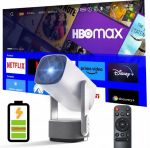 Kaasaskantav hd android tv projektor 4k led wifi 5w k&otilde;lar patareid