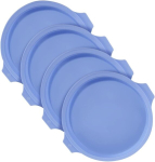 Minnhua 4 silikoonist koogivormi komplekt, &uuml;mmargused kihilised koogivormid, 20 cm, silikoonist k&uuml;psetusvorm, &uuml;mmargune silikoonvorm, k&uuml;psetusvormid, k&uuml;psetusvormide komplekt 20 cm vikerkaarekookidele, kihilistele kookidele