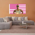 Rafe Cameron Ameerika lipu seinavaip 90x150 cm, tugev sise- ja v&auml;listingimustes kasutatav seinakinnitus magamistuppa, elutuppa, &uuml;hiselamusse, kodukaunistuseks