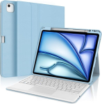 Sengbirch Ipad Air 13-tolline &uuml;mbris (m3 2025/m2 2024) puuteplaadiga, prantsuse Azerty klaviatuur, eemaldatav juhtmevaba Bluetooth klaviatuur - kaitse&uuml;mbris Ipad Air 13 jaoks - sinine