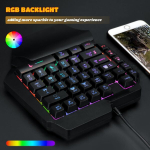 Lazmin112 &uuml;he k&auml;ega m&auml;nguriklaviatuur, m&auml;nguklahvistik numbrilise klahvistikuga, rgb taustavalgustusega ergonoomiline klaviatuur randmetoega, usb plug and play, arvutile/s&uuml;learvutile/mobiiltelefonile/tahvelarvutile