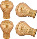 Gorgecraft 4 tk plastikust kardinapuude katted akendele kuldset v&auml;rvi kardinaotsikud 27,8 mm sisel&auml;bim&otilde;&otilde;duga &uuml;mmargused kardinapuu otsikud rooma kardinapuu kaunistamiseks
