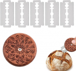 Baker's nuga, Baker's leivanuga 5 teraga, leiva l&otilde;ikamise t&ouml;&ouml;riist, taignatera, leiva l&otilde;ikamise t&ouml;&ouml;riist, puidust taignanuga, leiva l&otilde;ikamise nuga Diy leivataina mustri k&uuml;psetust&ouml;&ouml;riistale