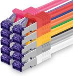 1attack.de cat.7 v&otilde;rgukaabel, cat7 poe+ ethernet kaabel, v&otilde;rgu / interneti / dsl / modemi / ruuteri / hub patch kaabel, lan kaabel, t&ouml;&ouml;tlemata kaabel, 10 gb/s (sftp pimf), komplekt: patch kaabel rj 45 pistikuga, cat.6a