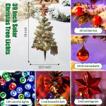 2 tk pakendis p&auml;ikese j&otilde;ulukaunistused &otilde;ue, 99-tolline 200 Led p&auml;ikese j&otilde;ulupuu tuled j&otilde;ulupalli ja punase marjaga, 8 režiimiga p&auml;ikese j&otilde;ulutuled &otilde;ue veekindlad aia p&uuml;hade jaoks