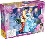 Disney Junior 46546 Princess Disney pusle Df Supermaxi Cinderella 35 osaga, mitmev&auml;rviline, &uuml;ks suurus