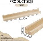 Lnq luniqi puidust doomino hoidja, 10 m&auml;ngualuse komplekt, 19 cm aluse m&auml;ngutarvikute riiulid mehhiko rongi mahjongi plaatidele, hele puidu v&auml;rv