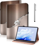 Tuolisg &uuml;mbris Samsung Galaxy Tab A9 Plusile, kaitse&uuml;mbris Galaxy Tab A9 Plus, mitme nurga alus, klapp&uuml;mbris tahvelarvutile Samsung Tab A9 Plus 2023, h&otilde;bedane lill