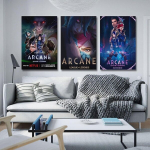 Lcaltcp 3 anime Arcane seinakunsti plakatite komplekt, l&otilde;uendiplakatid, toadekoratsiooni plakatid 20x30cm, 3 tk, stiil