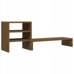 Monitori hoidja Puidust minimalistlik monitorialus, 81x20x30 cm, v&auml;rvus: mesi