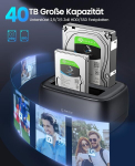 V&auml;lise k&otilde;vaketta adapter Orico k&otilde;vaketta dokkimisjaam, v&otilde;rgu&uuml;henduseta kloonimise usb 3.2 gen 1 ssd/hdd dokkimisjaam 2,5-tollistele ja 3,5-tollistele hdd/ssd-ketastele kuni 2 x 20 tb koos 12v 3a toiteallikaga, toetab t&ouml;&ouml;riistavaba ja uasp (dd28c3-c)