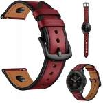 "Best Accessories" nahast rihm kellale, 20 mm lai, burgundiapunane