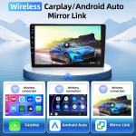 Fuluku 4+64g android autoraadio peugeot 308/408 2007-2015 juhtmevaba carpaly & android auto toega, 9-tolline ips puuteekraan bluetooth 5.0/gps/tagurduskaamera/fm/wifi/swc-ga (hall)