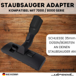 Ulroad tolmuimeja adapter 35 mm, &uuml;hildub philips aqua 7000/8000 seeria tolmuimeja adapteri tarvikutega suction powercyclone seeriale
