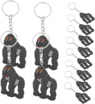 Garvalon gorilla v&otilde;tmehoidjate komplekt, armsad loomade v&otilde;tmehoidjad kottidele, seljakottidele, peokingitusteks, naljakad džunglilooma kaunistused, 12 tk