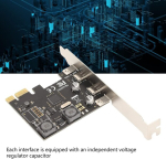 Goshyda Pci E Pci Express 4x kuni Usb 3.1 Gen 2 2 pordi Type C laienduskaart 10gbps Asmedia kiibistik Windows 7/8/8.1/10/linux jaoks