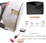 Wizozi V&ouml;&ouml; kott naistele laia rihmaga, must &otilde;lakott naistele, suure mahutavusega crossbody kott, krediitkaardi pakett, reguleeritav eemaldatav &otilde;larihm, 2 valget, kaasaegne