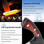 Xyj serbia peakoka nuga lihakirves 7-tolline k&otilde;rge s&uuml;sinikusisaldusega terasest haamrimustriga &uuml;literav tera k&ouml;&ouml;giviljade ja liha l&otilde;ikamiseks k&ouml;&ouml;ginuga koos tupega, t&auml;ispikk puidust k&auml;epide lihuniku nuga s&otilde;brale