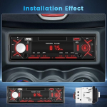 Hikity autoraadio bluetooth 5.0 autoraadio bluetooth raadio 1din autoraadio fm bluetooth k&auml;ed-vabad komplektiga 2usb aux kiirlaadimine (5v/2a) kaugjuhtimispult mp3-m&auml;ngija &uuml;hildub ios-i ja androidiga