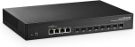 Mokerlink 12 pordiga 10 gbps hallatav l&uuml;liti, 4x10g rj45 etherneti pordid, 8x10g sfp+ pesa toetab 1g ja 10g sfp+ mooduleid, 240 gbps ribalaius l2 hallatav fiiberoptiline l&uuml;liti