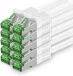 Cat7 v&otilde;rgukaabel - cat 7 ethernet kaabel, v&otilde;rgu / interneti / dsl / modemi / ruuteri / hub patch kaabel, lan kaabel, raw kaabel, 10 gb/s (s-ftp pimf), patch kaabli komplekt rj 45 pistikuga, cat.6a