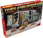 Miniart 38049 1:35 Tempo A400 Van Vegetable Shop - t&auml;pne koopia, mudeliehitus, plastkomplekt, veoauto komplekt, autokomplekt, komplekt t&auml;iskasvanutele