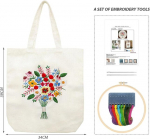 Dhsbgwsx 1 komplekt tikkimiskomplekt, omatehtud tikkimiskott, tikkimismustriga kott, tikkimiskomplekt, tikkimise isetegemise l&otilde;uendikoti komplekt