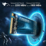 Kingdata M.2 2242 ssd 1tb nvme pcie gen3 x 4 sisemine ssd, 3d nand tlc, m&auml;ngu ssd, lugemis-/kirjutuskiirus kuni 2200 mb/s ja 1800 mb/s (m.2 2242 pcie, 1tb)