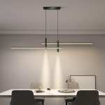 S&ouml;&ouml;gitoa lamp rippvalgusti s&ouml;&ouml;gilaua lamp moodne must k&ouml;&ouml;gilamp led rippvalgusti dimmerdatav kaugjuhtimispuldi rippvalgusti 2 lae prožektoriga s&ouml;&ouml;gilaua elutoa baari kontorilamp