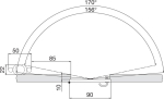 Grundmann 104171 ukse silm, uksek&auml;epide 14 mm, 170-kraadine lainurkobjektiiv, &Ouml;norm ukse furnituur, kroomitud messing, tulekindel, h&otilde;bedane (40&ndash;50 mm)