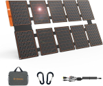 Flexsolar 100 W kokkupandav p&auml;ikesepaneel Dc/qc 3.0 Usb-a & Pd3.0 Usb-c p&auml;ikeselaadija monokristalliline p&auml;ikeseelement matkamiseks, aeda, Zip, nutitelefonile